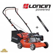 Газонокосилка бензиновая SKIPER GW401 (40 см, ручной, Loncin 3,5 лс, пласт дека, травосб.45 л, +НОЖ)